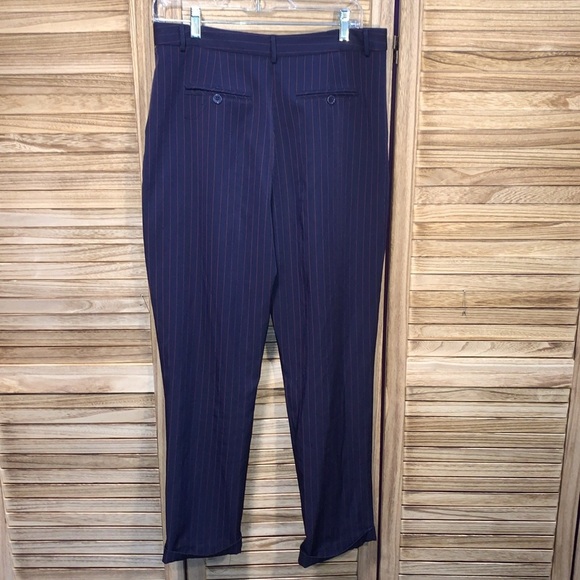 Forever 21 Blue Red Stripe Pants L - Picture 6 of 9